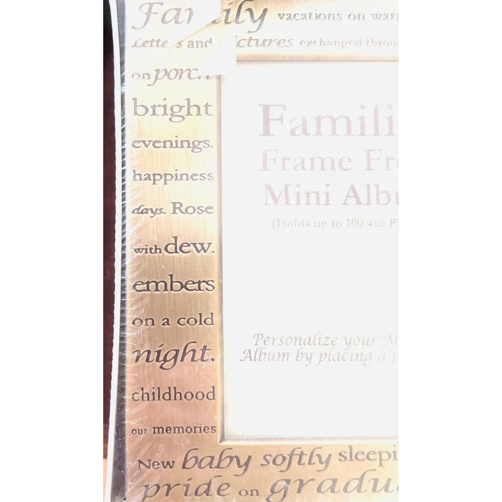 Thompson Products Mini Photo Album Brass 4x6 100 Photos NIB Sentimental Family